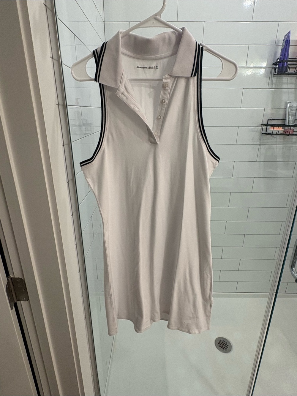 Abercrombie and Fitch- Sleeveless Polo Dress with Black Trim